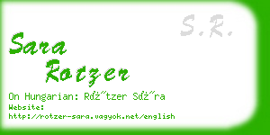 sara rotzer business card