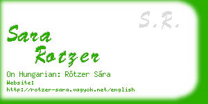 sara rotzer business card